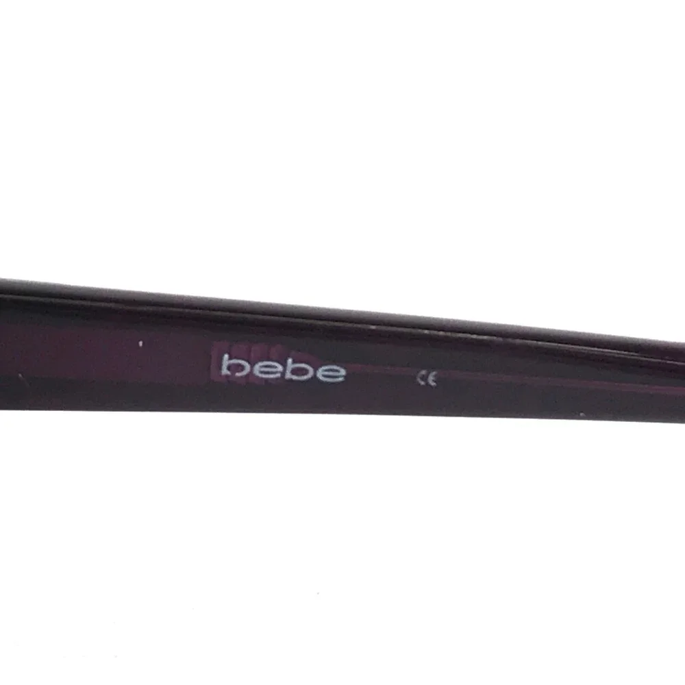 Bebe Sunglasses Frames BB7123 505 PLUM Purple Oversized Cheetah Print 56-15-135